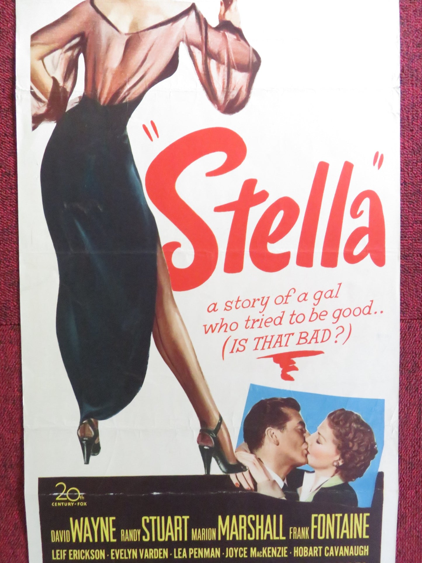 STELLA US INSERT (14"x 36") POSTER ANN SHERIDAN VICTOR MATURE 1950