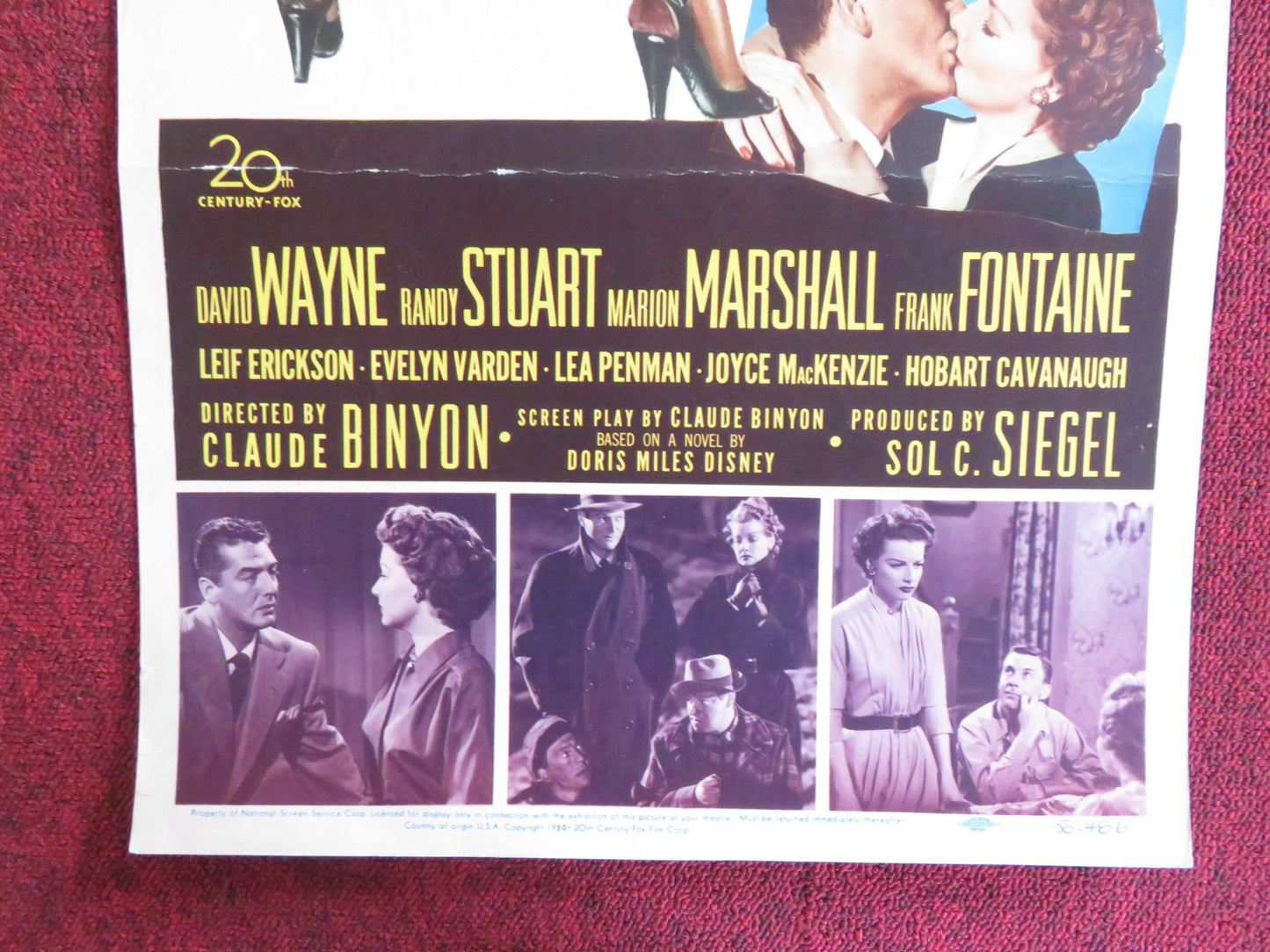 STELLA US INSERT (14"x 36") POSTER ANN SHERIDAN VICTOR MATURE 1950