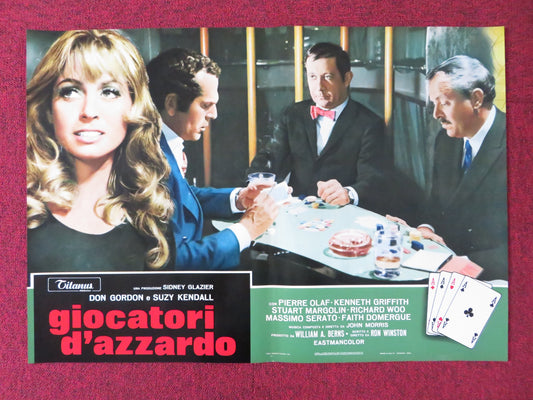 THE GAMBLERS - J ITALIAN FOTOBUSTA POSTER DON GORDON SUZY KENDALL 1970