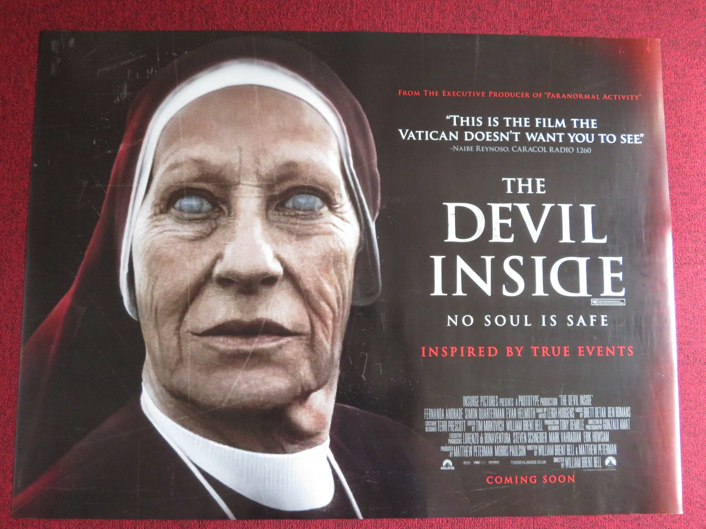 THE DEVIL INSIDE UK QUAD (30"x 40") ROLLED POSTER FERNANDA ANDRADE 2012