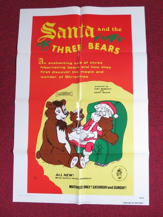 SANTA AND THE THREE BEARS FOLDED US ONE SHEET POSTER HAL SMITH 1970
