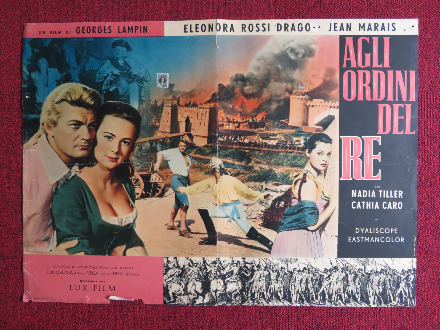 KING ON HORSEBACK ITALIAN FOTOBUSTA POSTER ELEONORA ROSSI DRAGO 1958