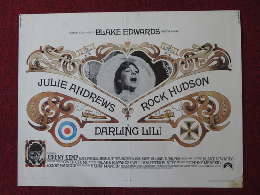 DARLING LILI US HALF SHEET (22"x 28") POSTER JULIE ANDREWS ROCK HUDSON 1970