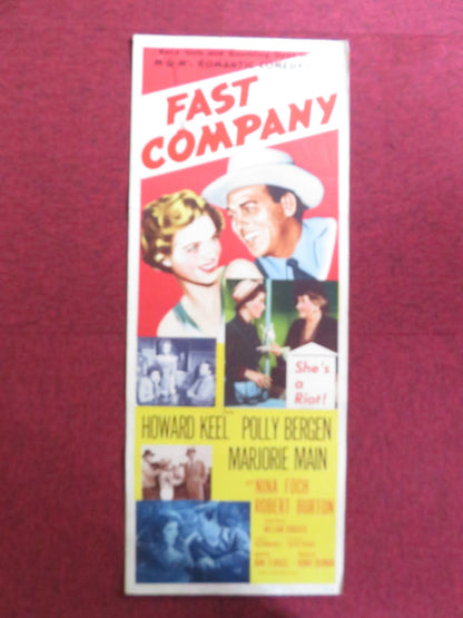 FAST COMPANY US INSERT (14"x 36") POSTER HOWARD KEEL POLLY BERGEN 1953