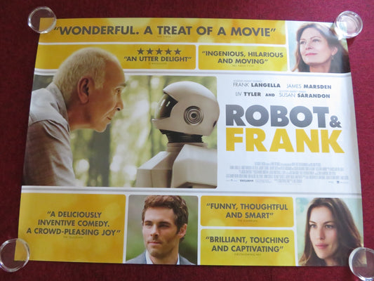 ROBOT & FRANK UK QUAD (30"x 40") ROLLED POSTER FRANK LANGELLA JAMES MARSDEN 2012