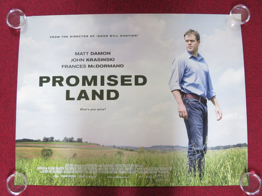 PROMISED LAND UK QUAD ROLLED POSTER MATT DAMON FRANCES MCDORMAND 2012