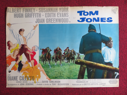 TOM JONES ITALIAN FOTOBUSTA POSTER GEORGE DEVINE SUSANNAH YORK 1963