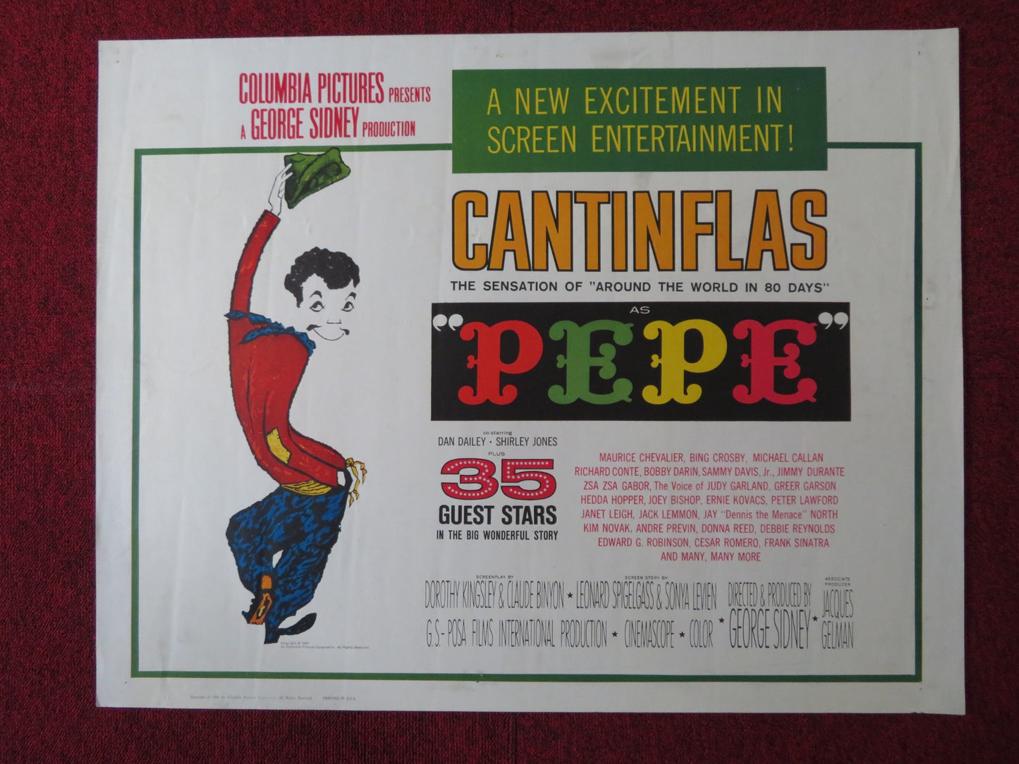 PEPE US HALF SHEET (22"x 28") POSTER CAMTINFLAS 1960