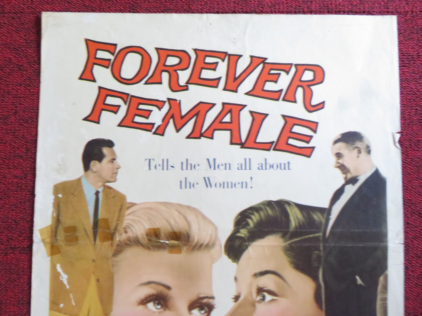 FOREVER FEMALE US INSERT (14"x 36") POSTER GINGER ROGERS WILLIAM HOLDEN 1953