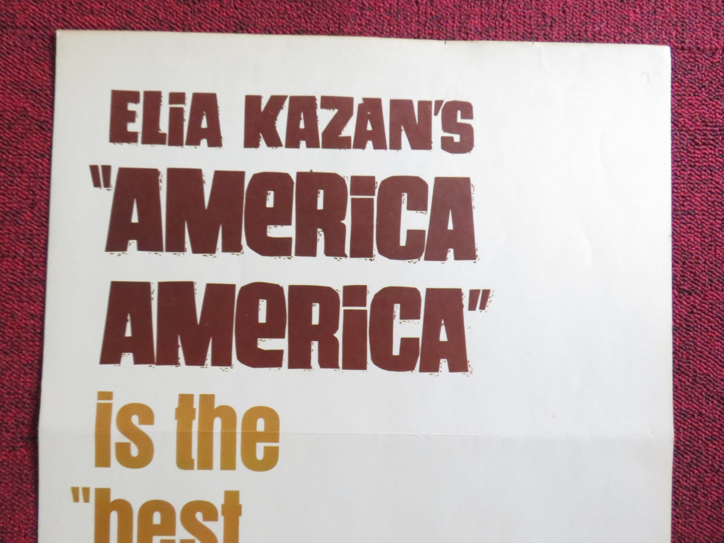 AMERICA AMERICA US INSERT (14"x 36") POSTER STATHIS GIALLELIS FRANK WOLFF 1964