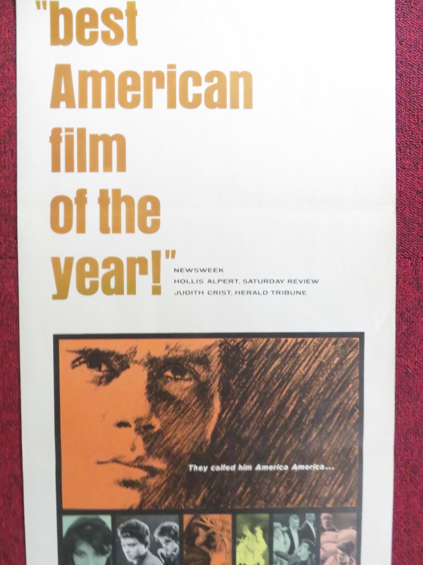 AMERICA AMERICA US INSERT (14"x 36") POSTER STATHIS GIALLELIS FRANK WOLFF 1964