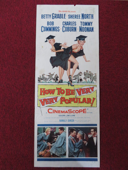 HOW TO BE VERY VERY POPULAR! US INSERT (14"x 36") POSTER BETTY GRABLE 1955