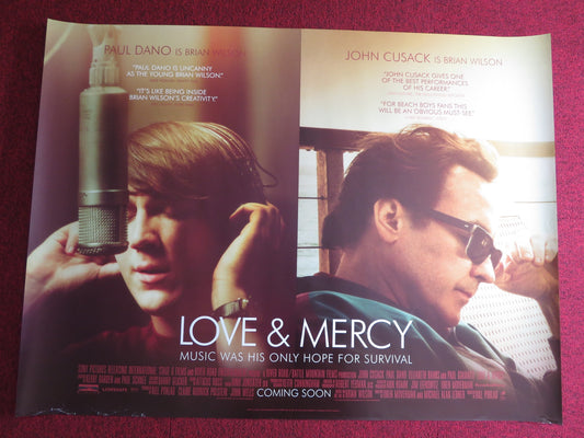 LOVE AND MERCY UK QUAD (30"x 40") ROLLED POSTER PAUL DANO JOHN CUSACK 2014