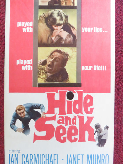 HIDE AND SEEK US INSERT (14"x 36") POSTER IAN CARMICHAEL JANET MUNRO 1964