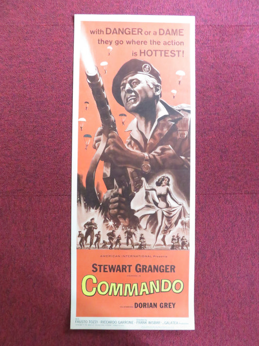 COMMANDO US INSERT (14"x 36") POSTER STEWART GRANGER DORIAN GREY 1964