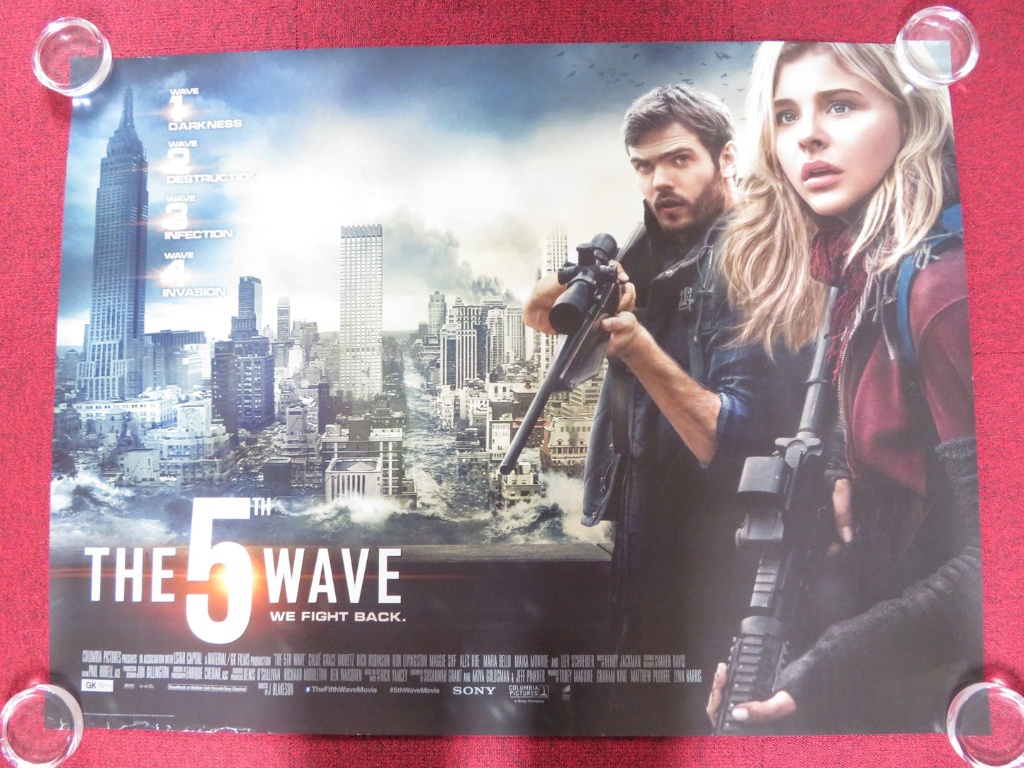 THE 5TH WAVE UK QUAD ROLLED POSTER CHLOE GRACE MORETZ NICK ROBINSON 2016