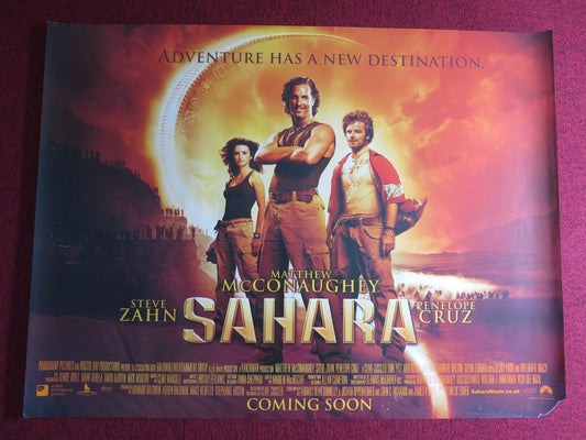 SAHARA UK QUAD (30"x 40") ROLLED POSTER MATTHEW MCCONAUGHEY PENELOPE CRUZ 2005