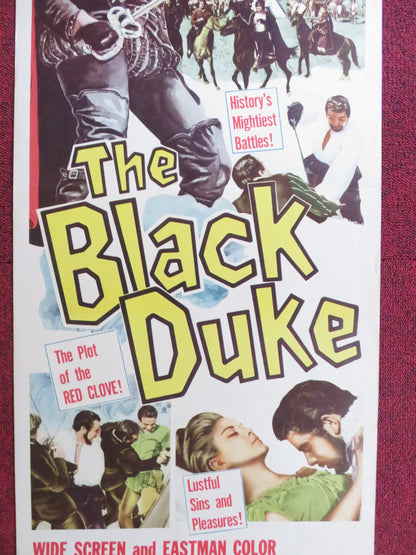 THE BLACK DUKE US INSERT (14"x 36") POSTER CAMERON MITCHELL GLORIA MILLAND 1964