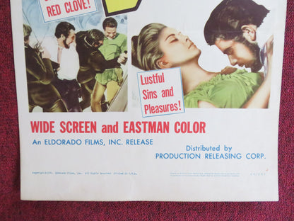 THE BLACK DUKE US INSERT (14"x 36") POSTER CAMERON MITCHELL GLORIA MILLAND 1964