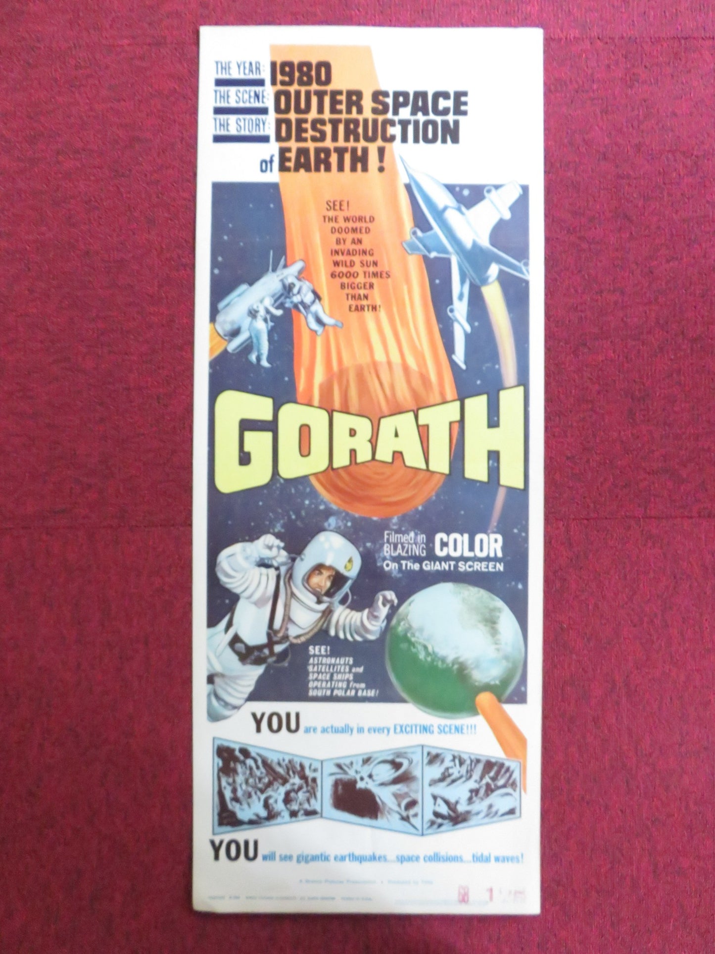 GORATH US INSERT (14"x 36") POSTER RYO IKEBE YUMI SHIRAKAWA 1964