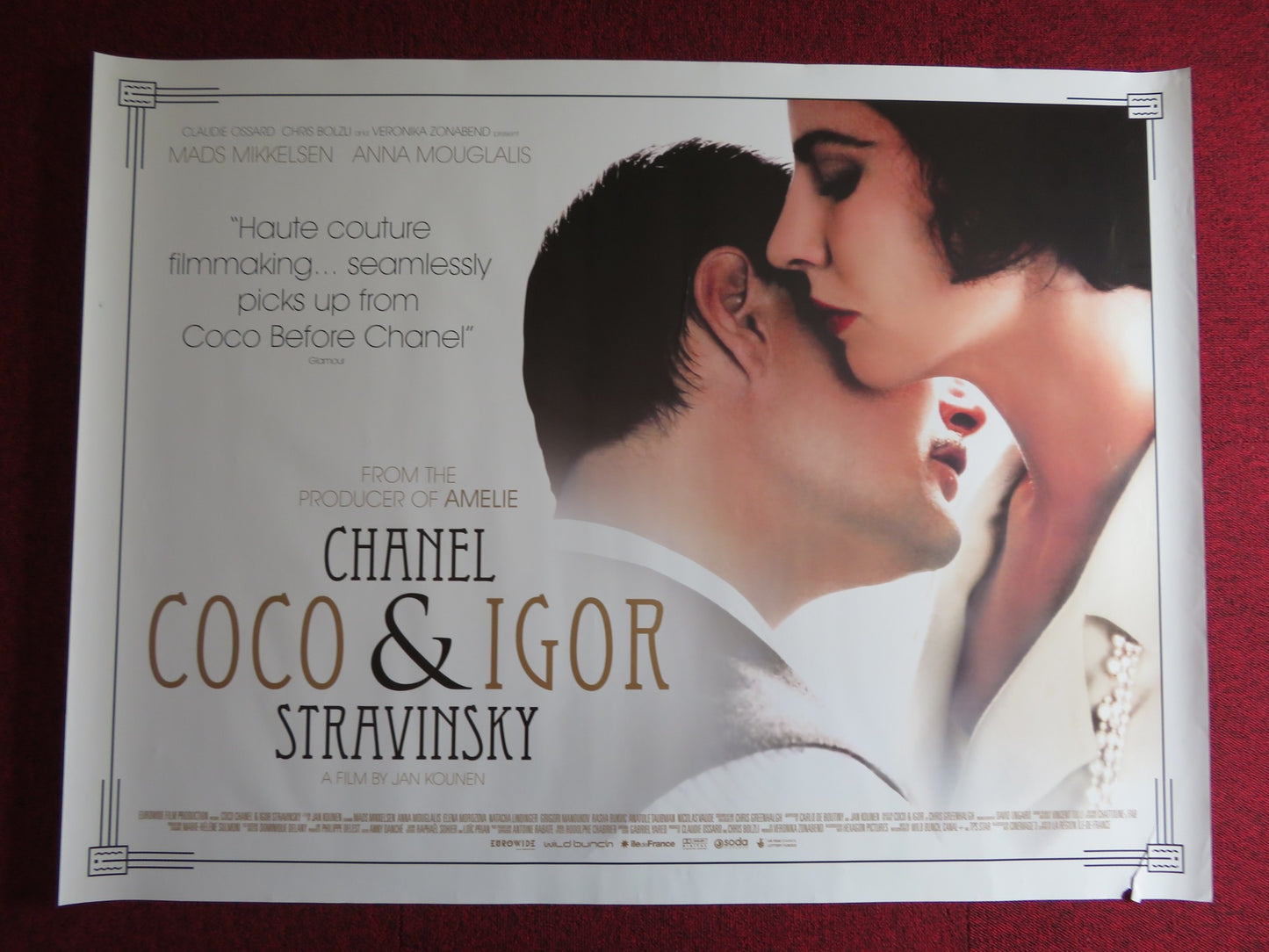 COCO CHANEL AND IGOR STRAVINSKY UK QUAD (30"x 40") ROLLED POSTER 2009