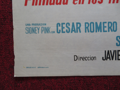 THE CASTILIAN FOLDED ARGENTINA ONE SHEET POSTER FRANKIE AVALON E. SANTONI 1963