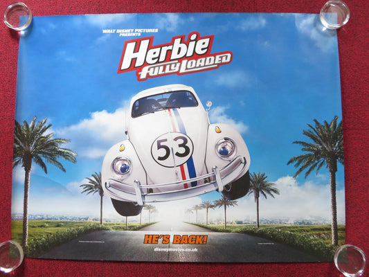 HERBIE FULLY LOADED UK QUAD ROLLED POSTER DISNEY LINDSAY LOHAN KEATON 2005