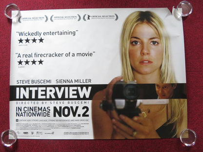 INTERVIEW UK QUAD ROLLED POSTER SIENNA MILLER STEVE BUSCEMI 2007