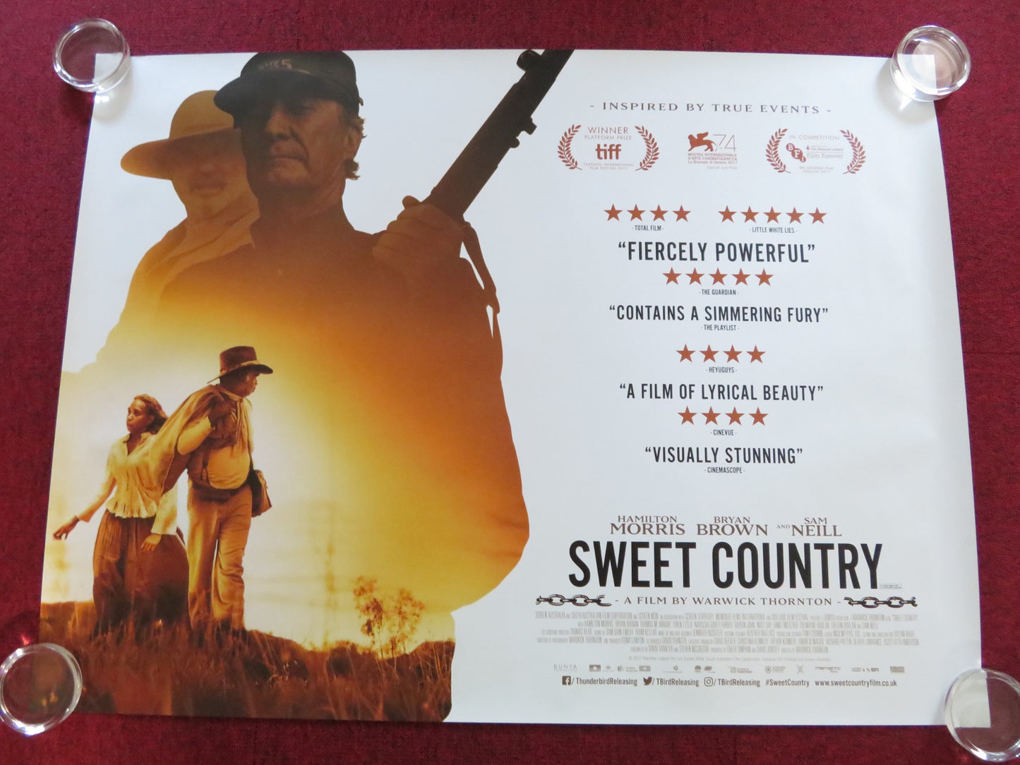 SWEET COUNTRY UK QUAD ROLLED POSTER HAMILTON MORRIS SAM NEILL 2017