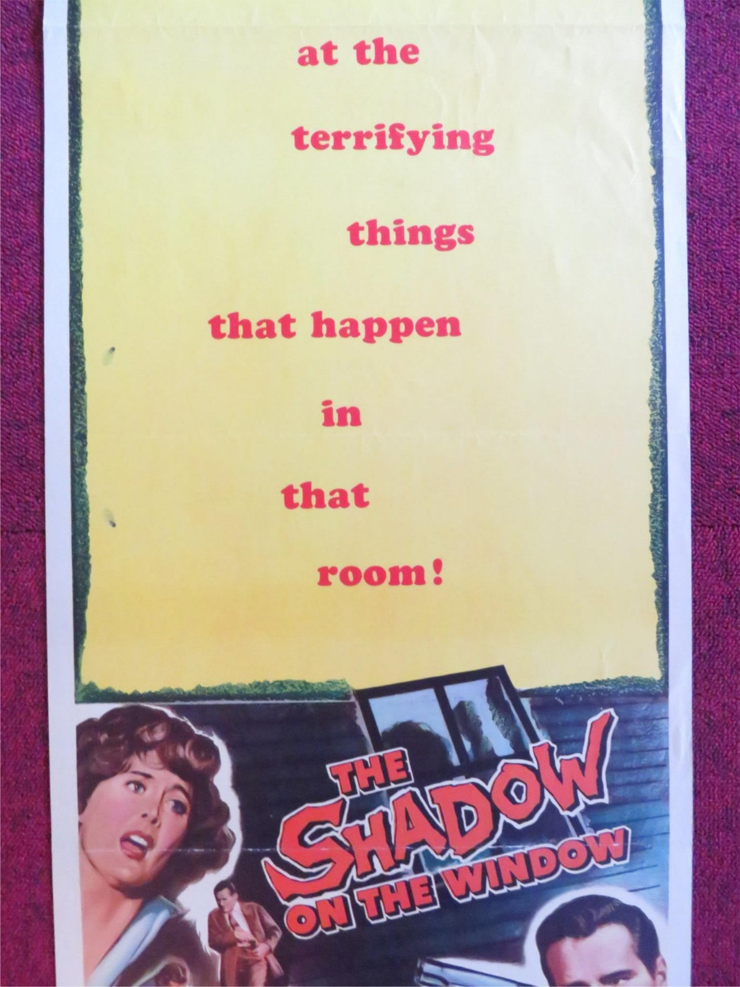 THE SHADOW ON THE WINDOW US INSERT (14"x 36") POSTER P. CAREY BETTY GARRETT 1957