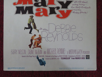 MARY, MARY US INSERT (14"x 36") POSTER DEBBIE REYNOLDS BARRY NELSON 1963