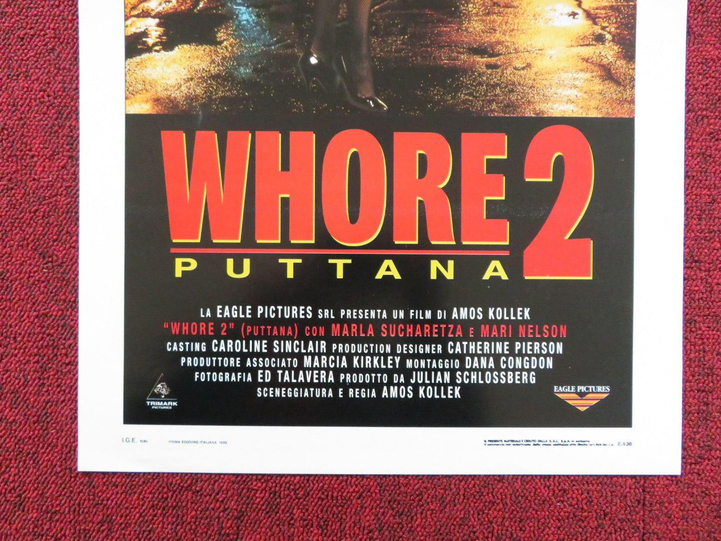 WHORE 2 / Five Girls ITALIAN LOCANDINA POSTER NANCY MCPHERSON PAT KELLY 1994