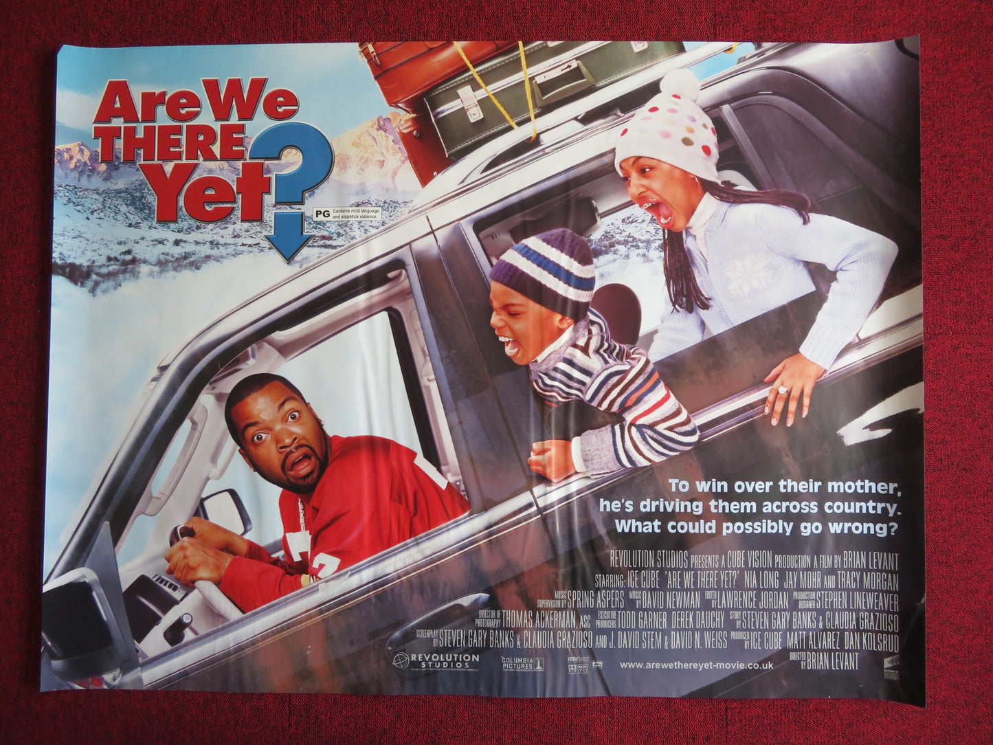 ARE WE THERE YET? QUAD (30"x 40") ROLLED POSTER ICE CUBE NIA LONG 2005