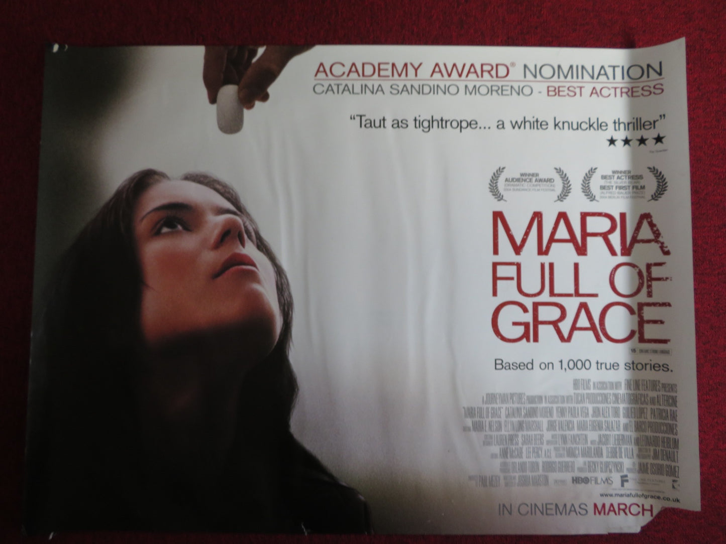 MARIA FULL OF GRACE QUAD (30"x 40") ROLLED POSTER CATALINA SANDINO MORENO 2004