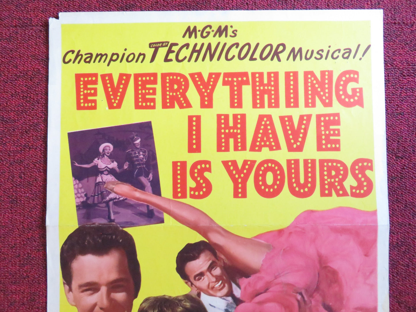 EVERYTHING I HAVE IS YOURS US INSERT (14"x 36") POSTER MARGE GOWER CHAMPION 1952