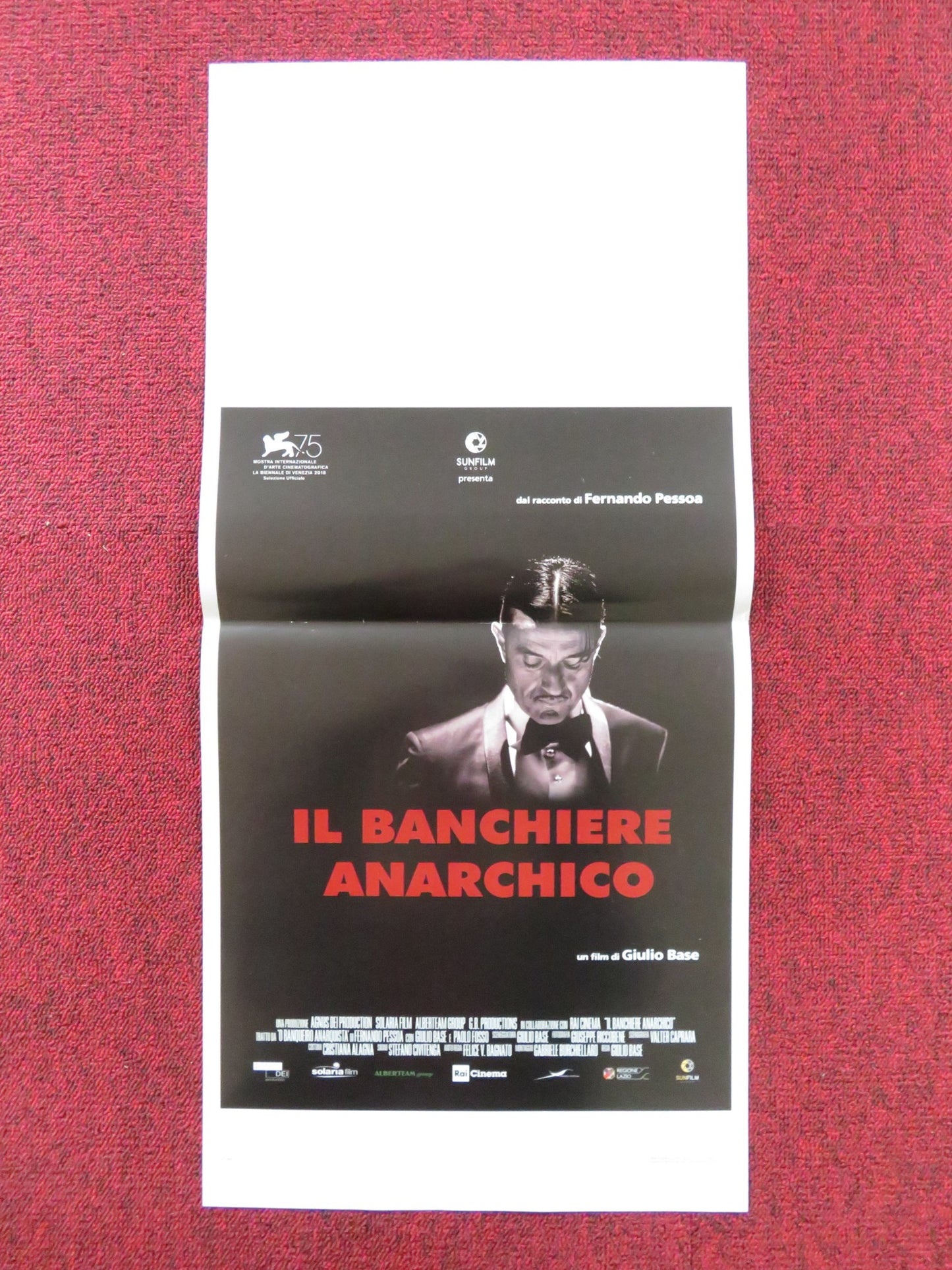 IL BANCHIERE ANARCHICO ITALIAN LOCANDINA POSTER GIULIO BASE PAOLO FOSSO 2018