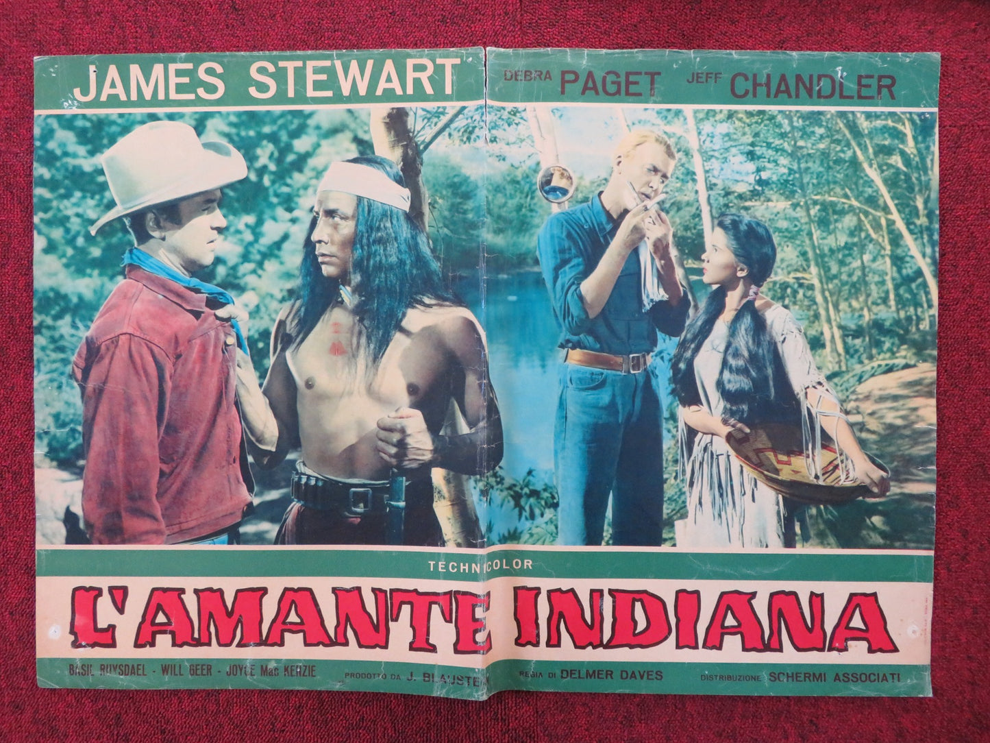 BROKEN ARROW - A ITALIAN FOTOBUSTA POSTER JAMES STEWART DEBRA PAGET 1964