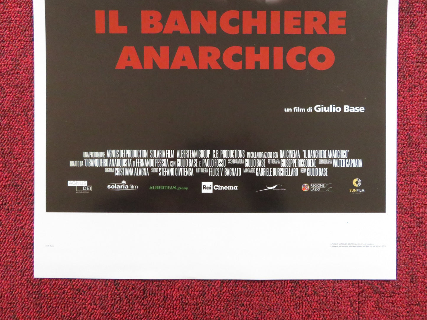 IL BANCHIERE ANARCHICO ITALIAN LOCANDINA POSTER GIULIO BASE PAOLO FOSSO 2018