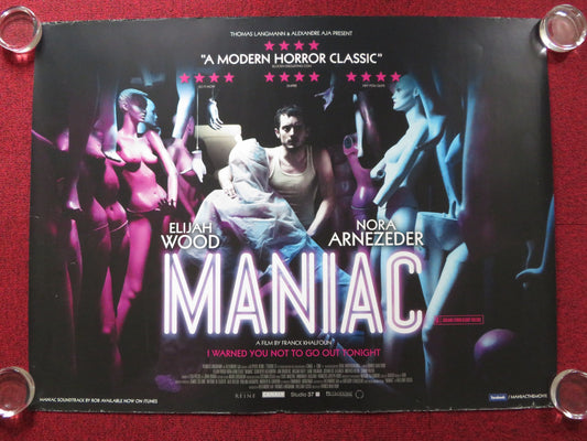 MANIAC UK QUAD (30"x 40") ROLLED POSTER ELIJAH WOOD NORA ARNEZEDER 2012