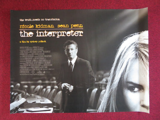 THE INTERPRETER QUAD (30"x 40") ROLLED POSTER NICOLE KIDMAN SEAN PENN 2005