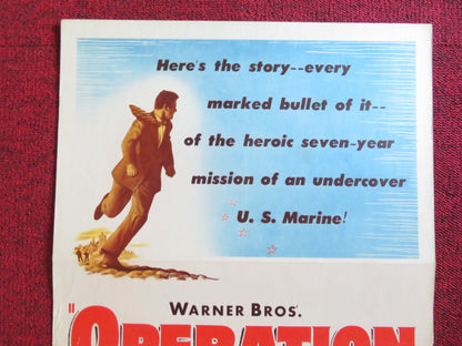 OPERATION SECRET US INSERT (14"x 36") POSTER CORNEL WILDE STEVE COCHRAN 1952