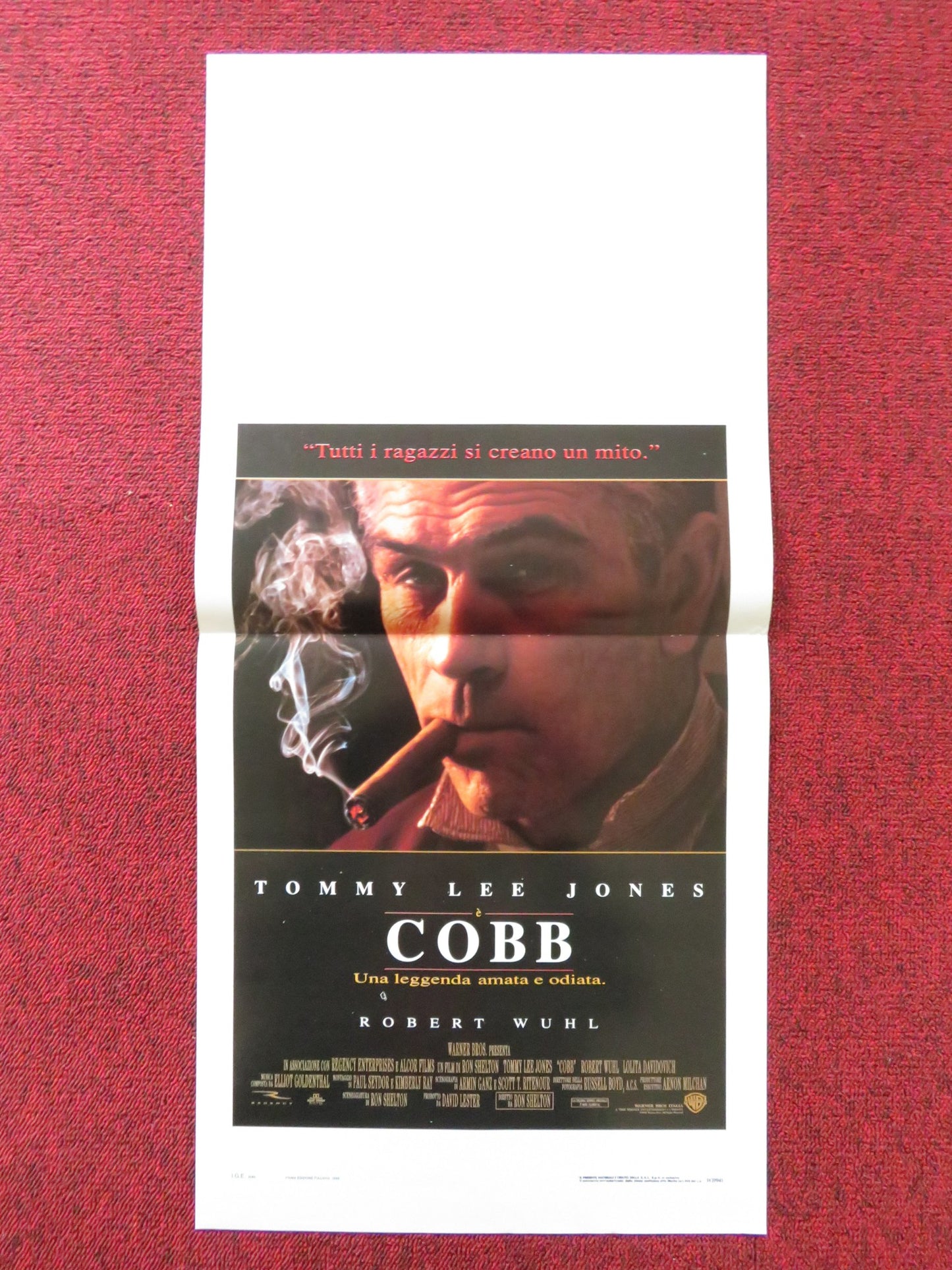 COBB ITALIAN LOCANDINA POSTER TOMMY LEE JONES ROBERT WUHL 1994