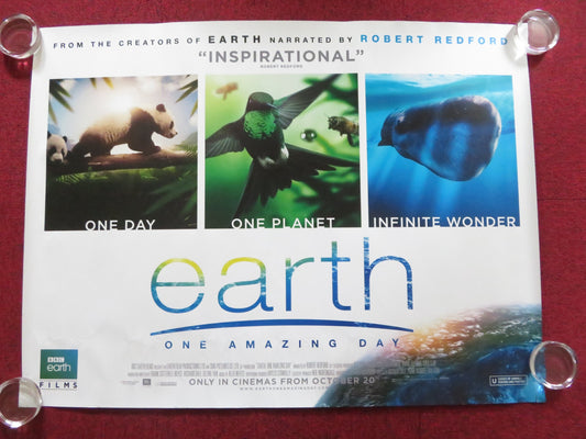 EARTH: ONE AMAZING DAY UK QUAD (30"x 40") ROLLED POSTER ROBERT REDFORD 2017