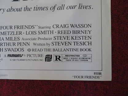 FOUR FRIENDS FOLDED US ONE SHEET POSTER CRAIG WASSON JODI THELEN 1981