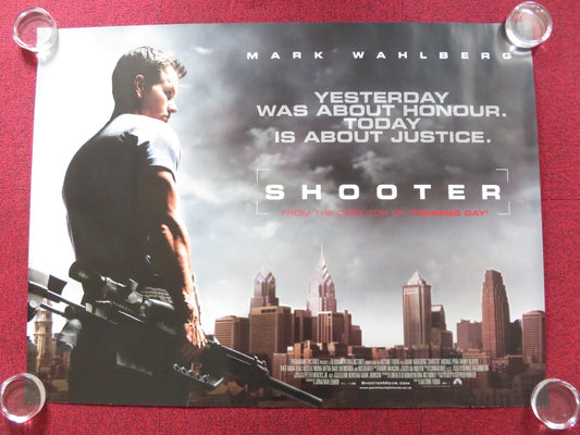 SHOOTER UK QUAD ROLLED POSTER MARK WAHLBERG MICHAEL PENA 2007