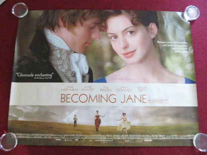 BECOMING JANE UK QUAD ROLLED POSTER ANNE HATHAWAY JAMES MCAVOY 2007