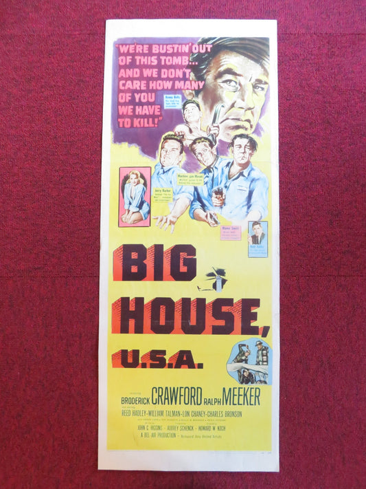 BIG HOUSE, U.S.A.  US INSERT (14"x 36") POSTER B. CRAWFORD RALPH MEEKER 1955