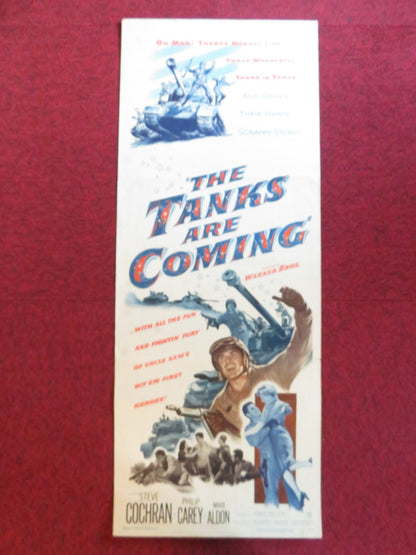 THE TANKS ARE COMING US INSERT (14"x 36") POSTER STEVE COCHRAN PHILIP CAREY 1951