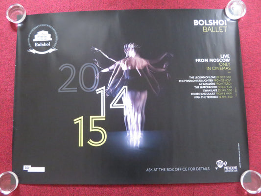 BOLSHOI BALLET UK QUAD (30"x 40") ROLLED POSTER SWAN LAKE NUTCRACKER 2014