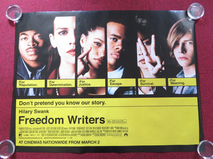 FREEDOM WRITERS UK QUAD ROLLED POSTER HILARY SWANK PATRICK DEMPSEY 2007